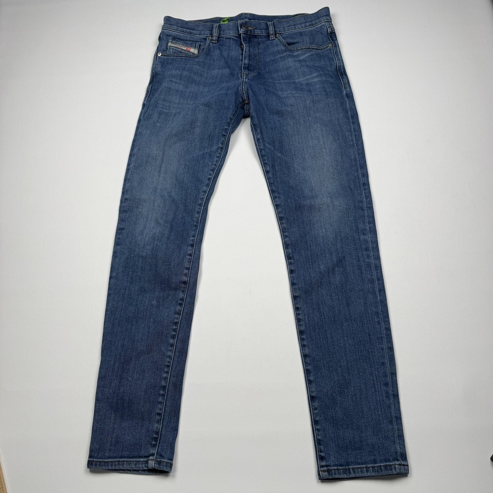 Diesel D-Strukt Jeans Mens 31x32 Medium Wash Blue Slim Tapered Stretch Denim